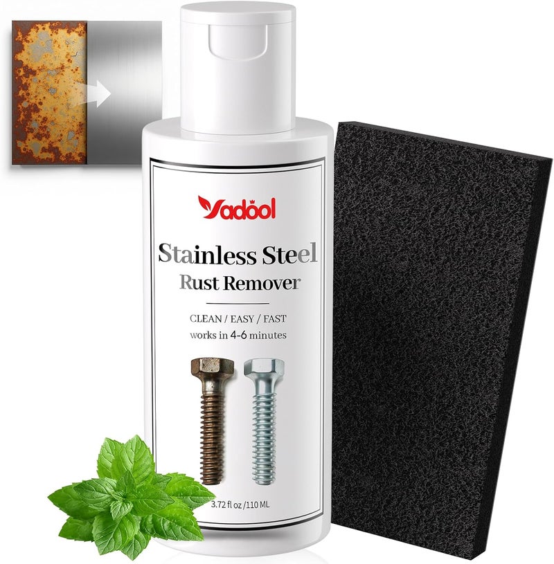 Yadool Stainless Steel Rust Stain Remover & Cleaner, Rust Spot Stain Remover for Stainless Steel Appliances and Furniture - Ideal for Grill, Fridge, Knife or Pan & more - 3.72 Fl Oz - Image 1